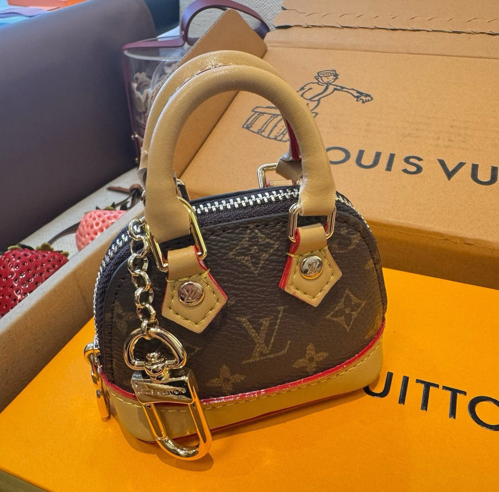 LOUIS VUITTON Canvas Metal Mini Bag Bag Charm