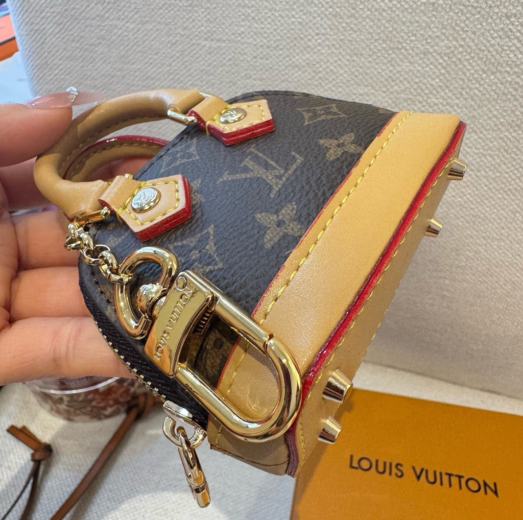 LOUIS VUITTON Canvas Metal Mini Bag Bag Charm