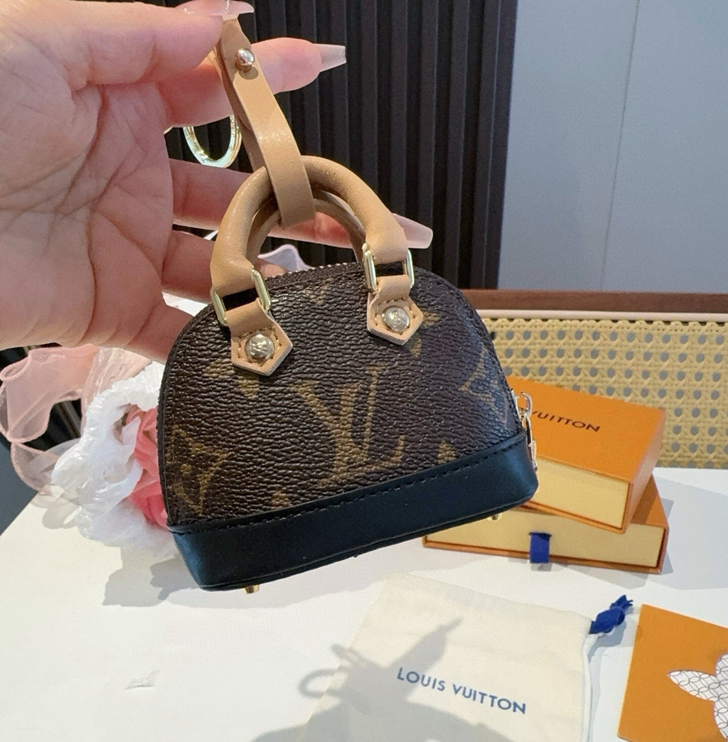 LOUIS VUITTON Canvas Metal Mini Bag Bag Charm
