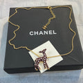 CHANEL Enamel Double-C Vintage Necklace