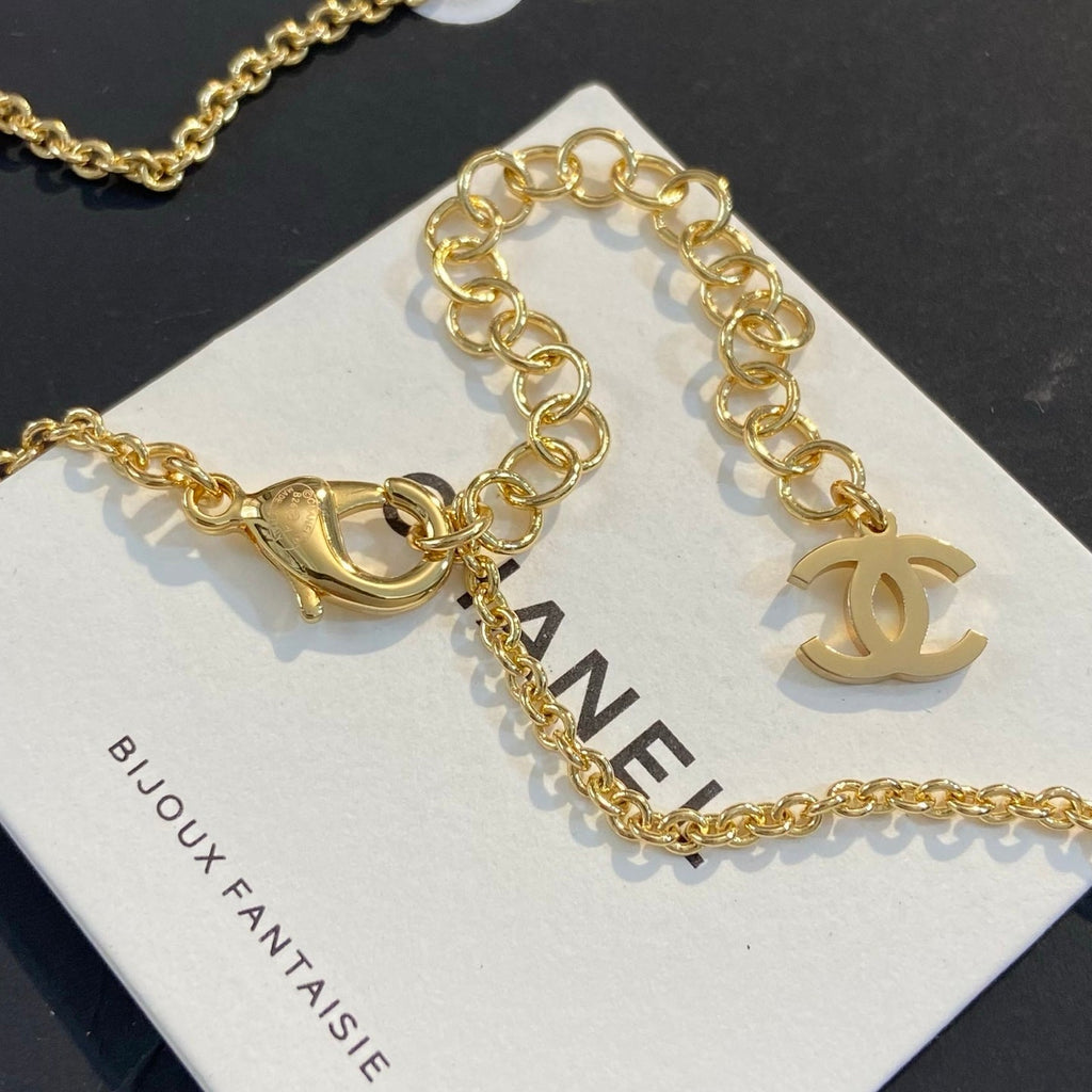 CHANEL Enamel Gold-Tone Vintage Deer Brooch