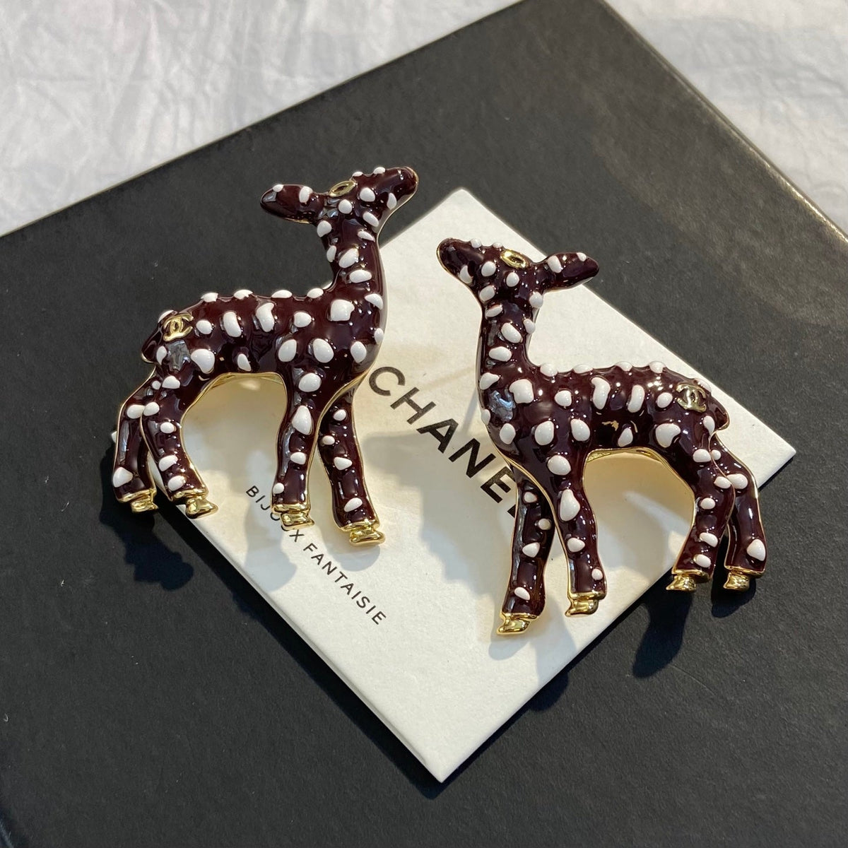 CHANEL Enamel Double-C Vintage Necklace