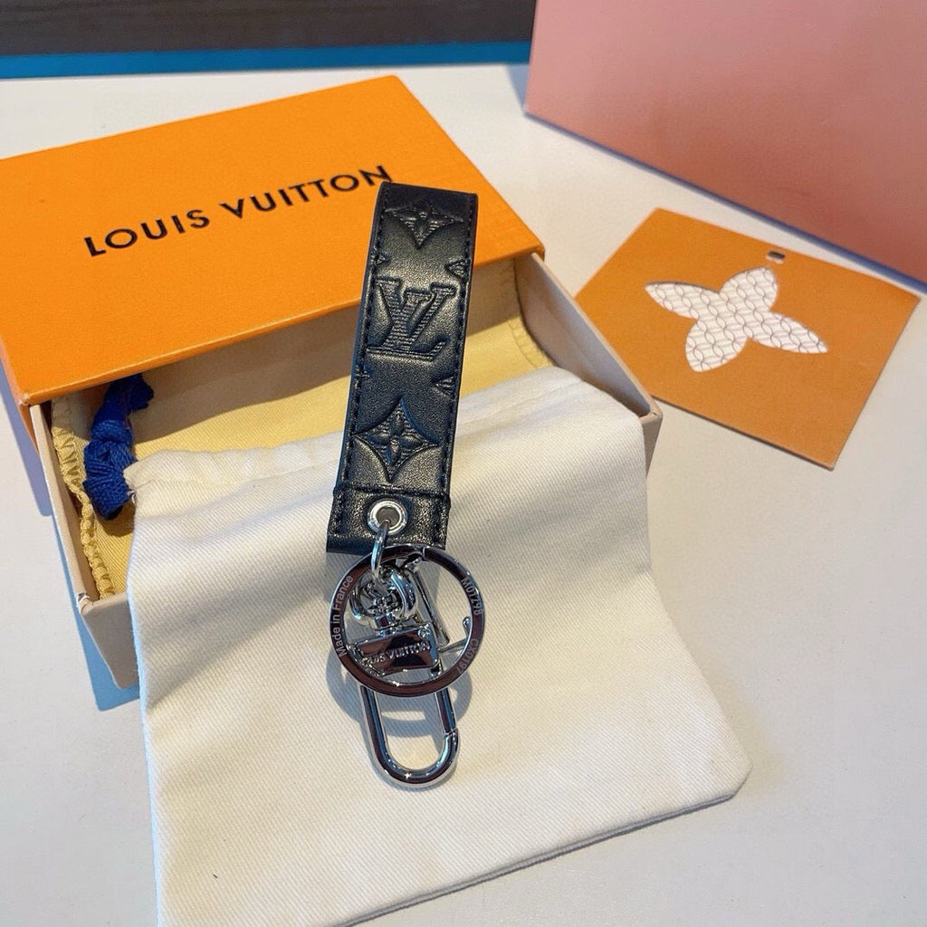 LOUIS VUITTON Canvas Metal Bag Charm Keychain
