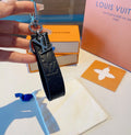LOUIS VUITTON Canvas Metal Bag Charm Keychain