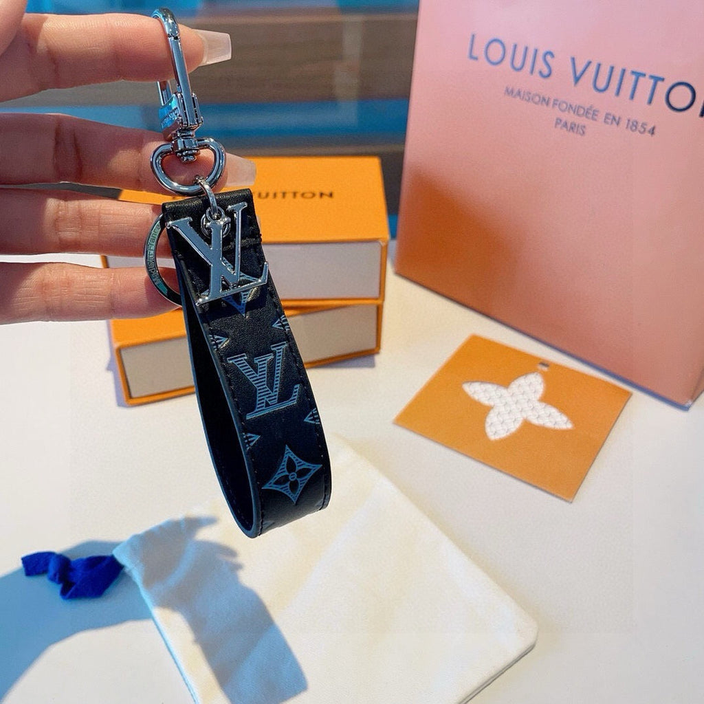 LOUIS VUITTON Canvas Metal Bag Charm Keychain