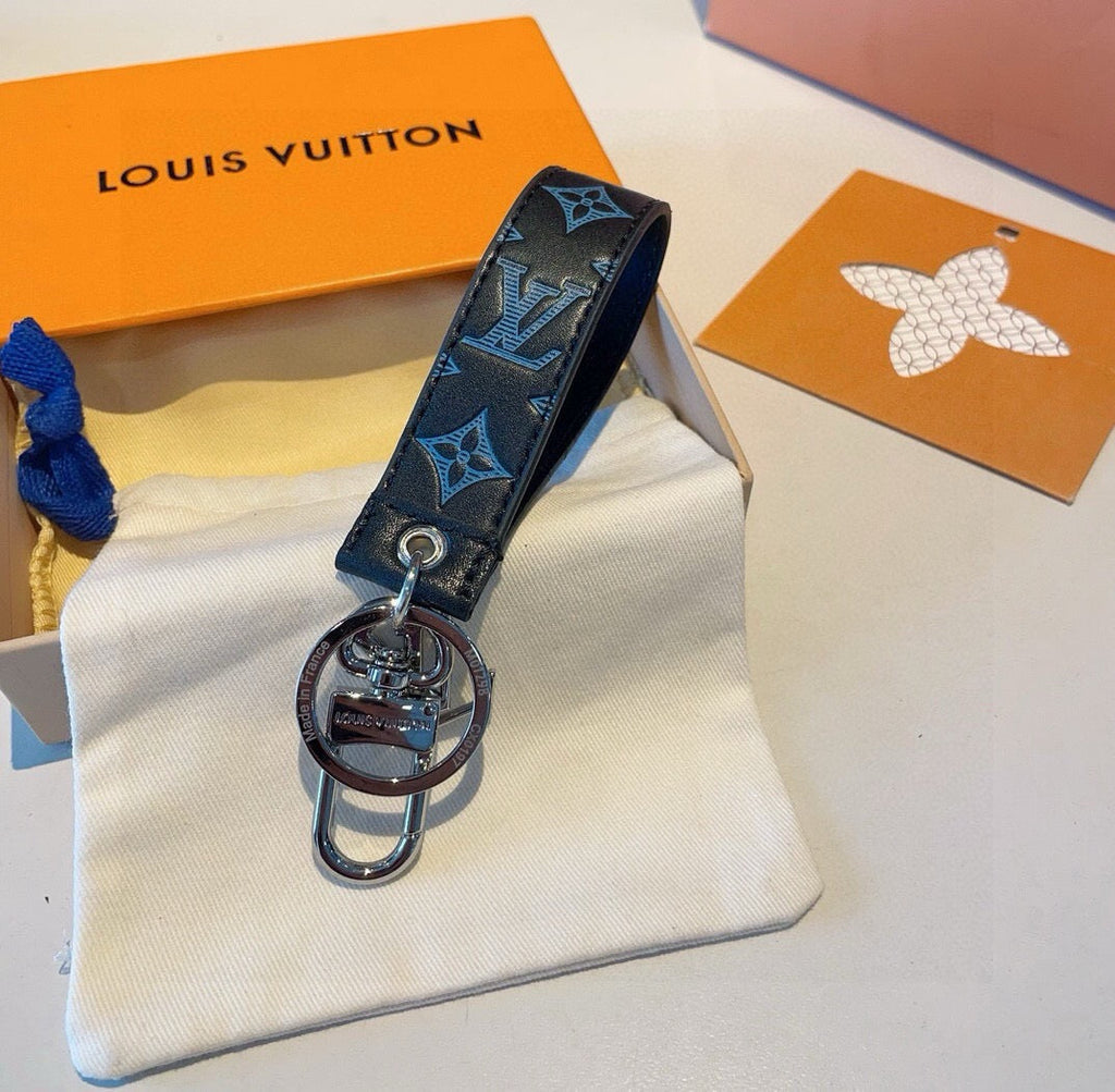 LOUIS VUITTON Canvas Metal Bag Charm Keychain