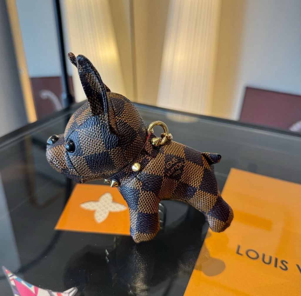 LOUIS VUITTON Metal Logo Keychain