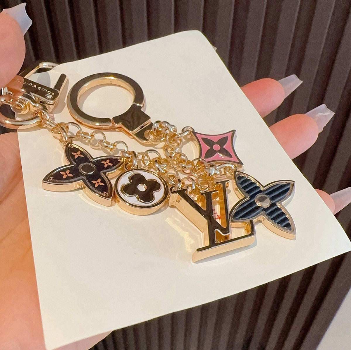 LOUIS VUITTON Canvas Bag Charm Keychain