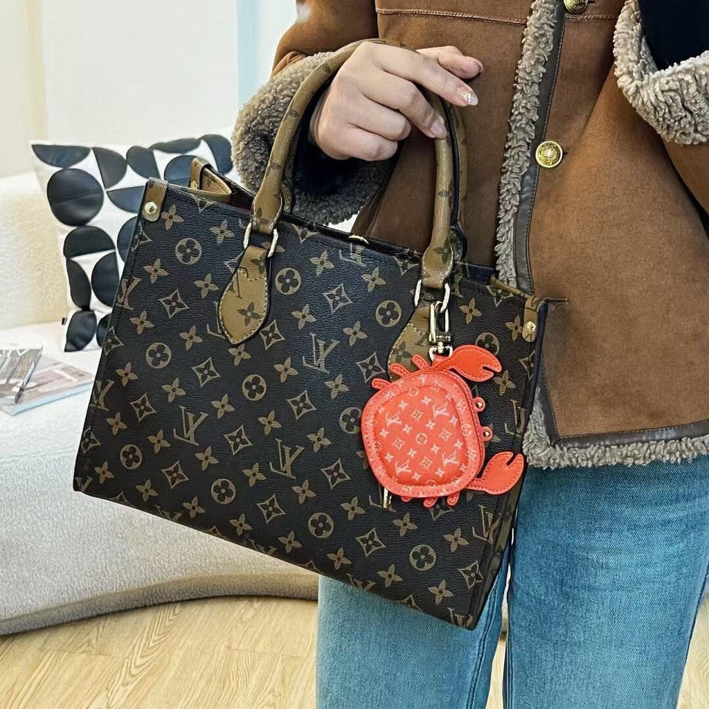 LOUIS VUITTON Canvas Logo Bag Charm Keychain