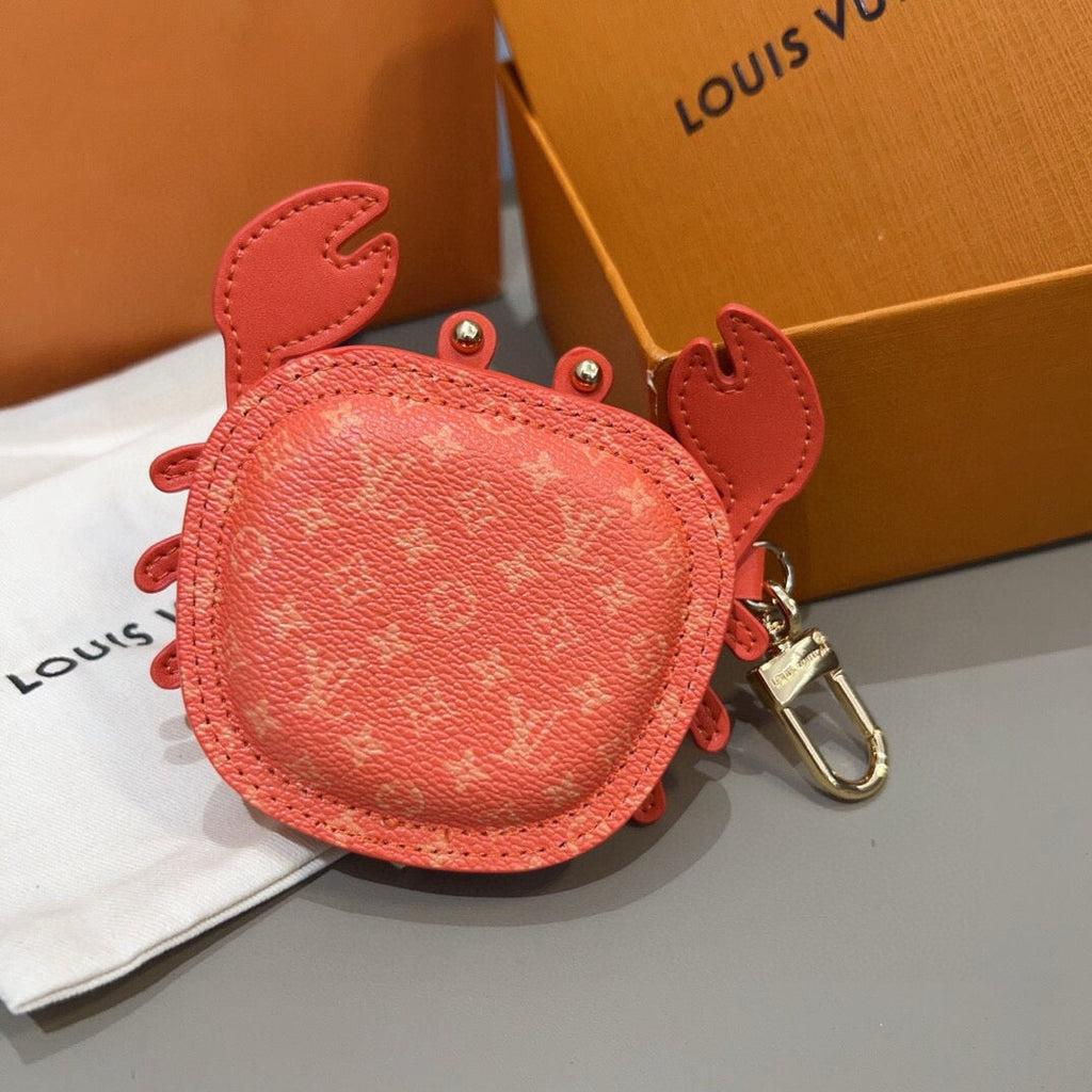 LOUIS VUITTON Canvas Logo Bag Charm Keychain