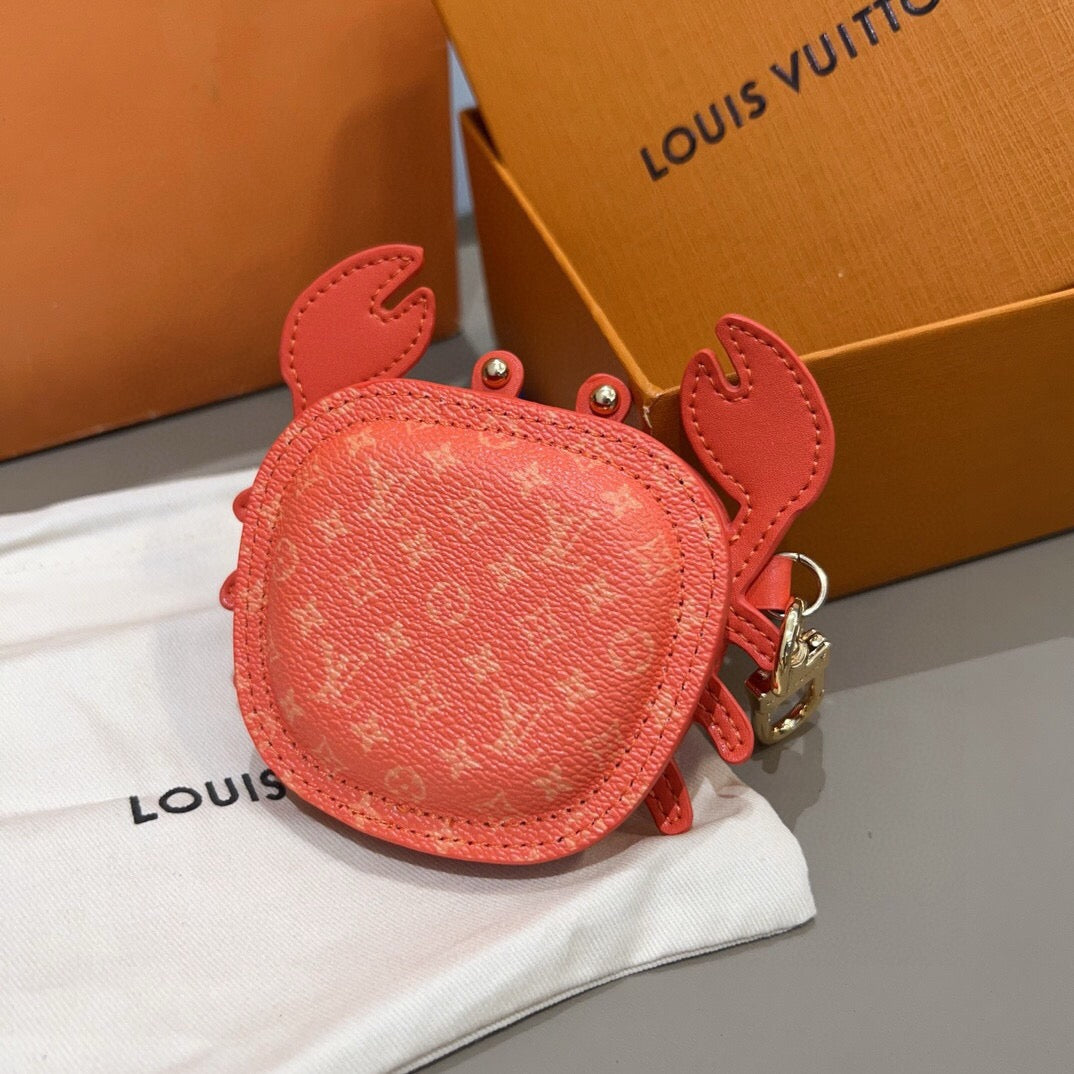 LOUIS VUITTON Canvas Logo Bag Charm Keychain