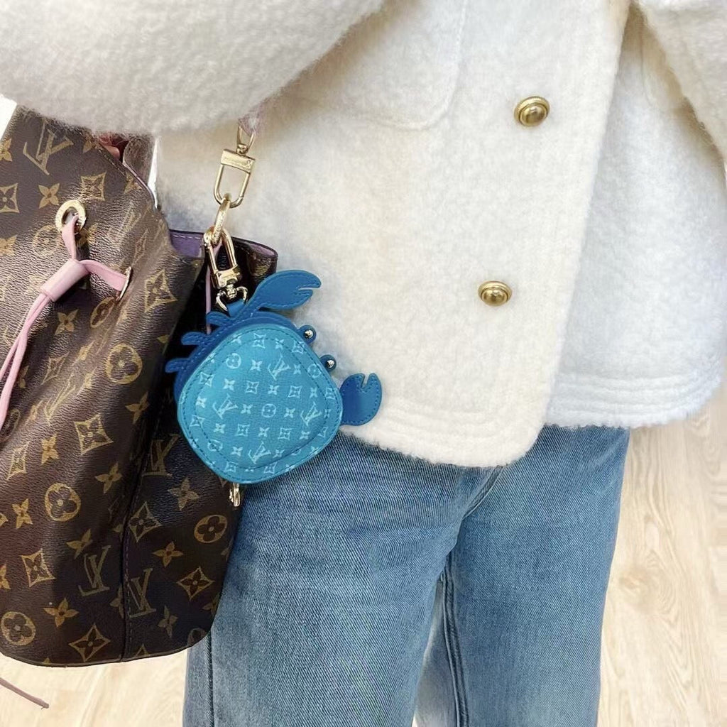 LOUIS VUITTON Canvas Logo Bag Charm Keychain