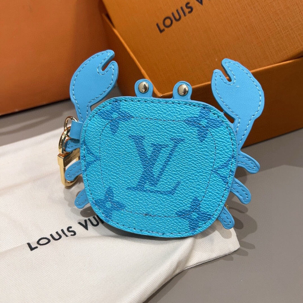 LOUIS VUITTON Canvas Logo Bag Charm Keychain