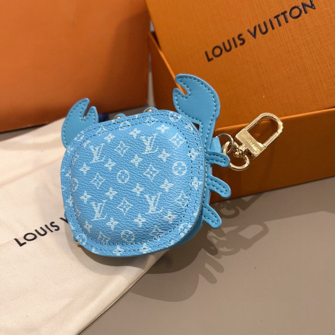 LOUIS VUITTON Canvas Logo Bag Charm Keychain