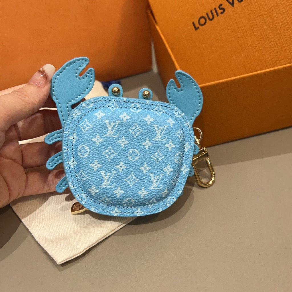LOUIS VUITTON Canvas Logo Bag Charm Keychain