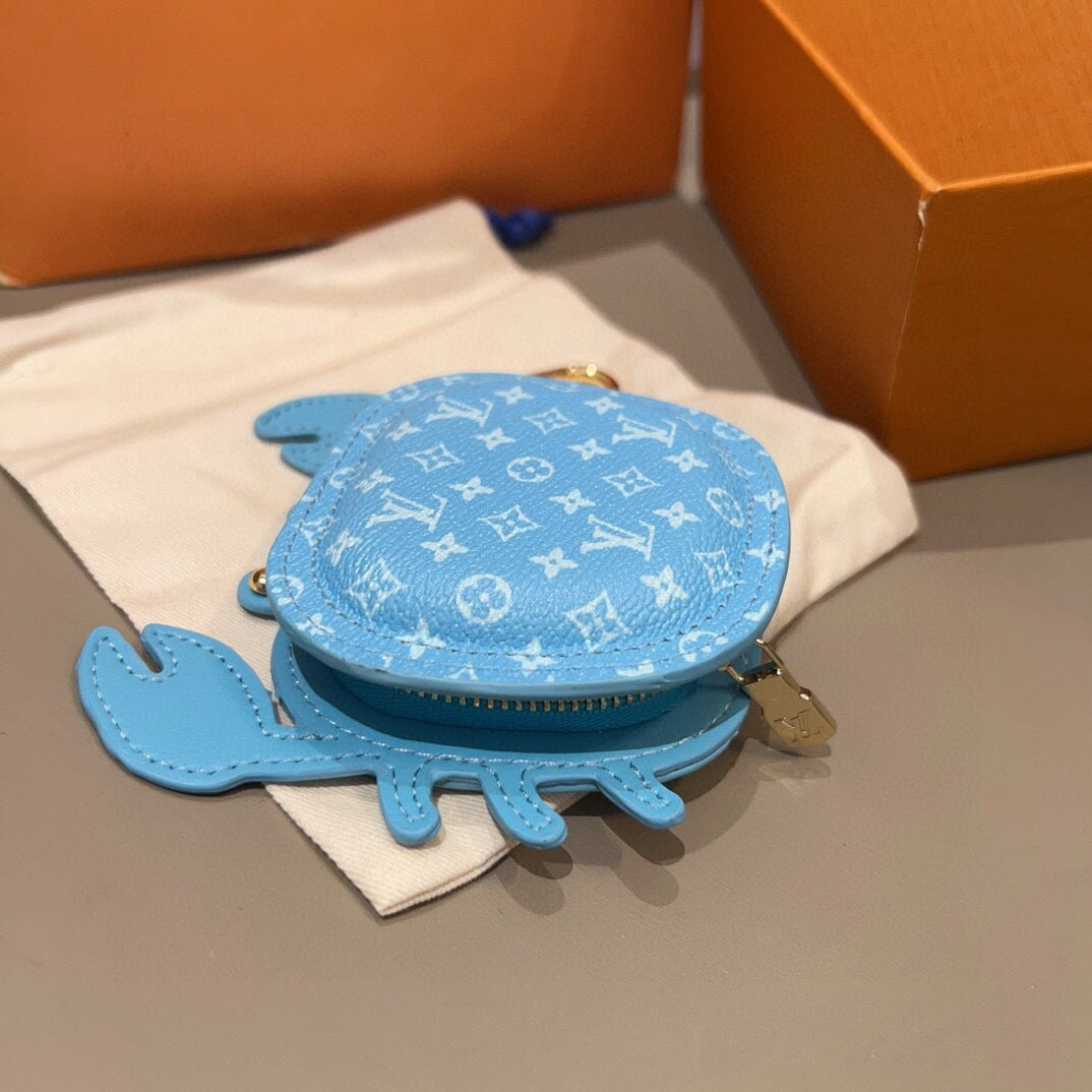 LOUIS VUITTON Canvas Logo Bag Charm Keychain