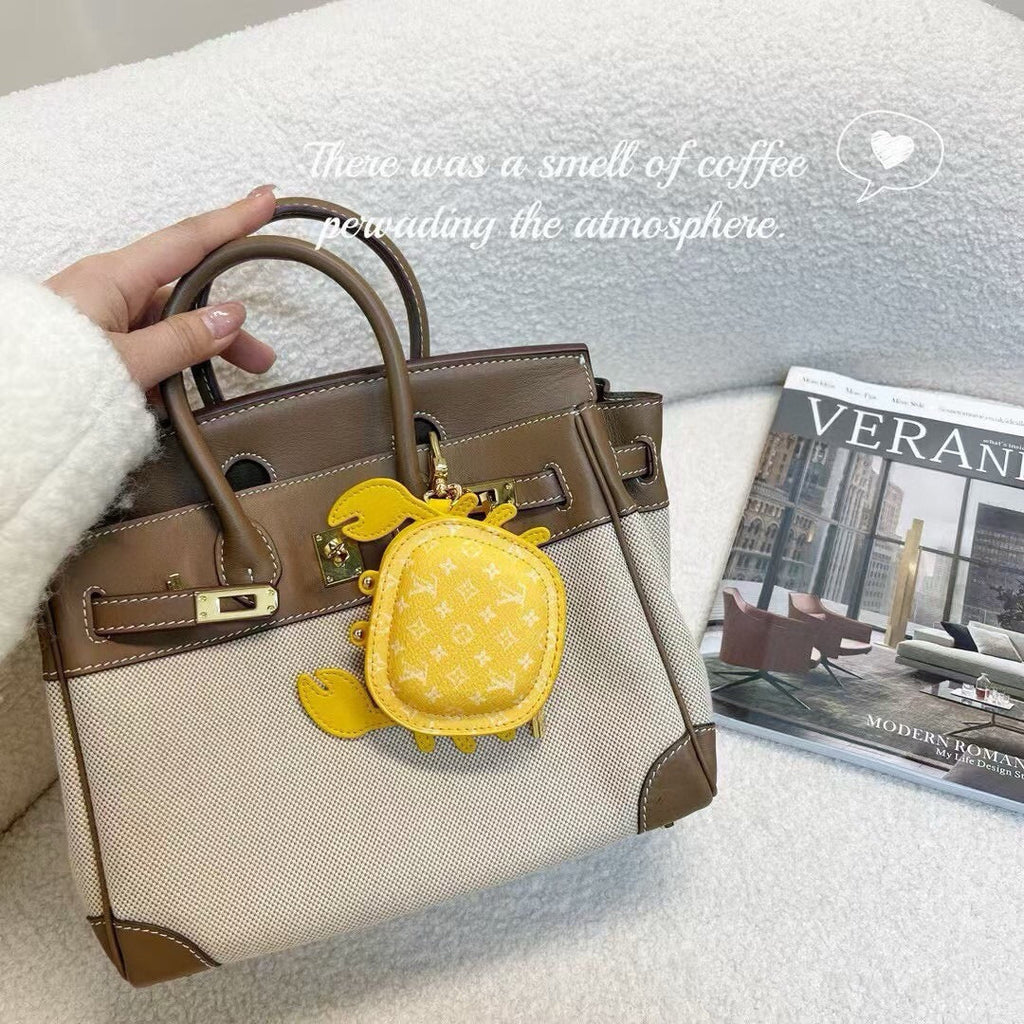 LOUIS VUITTON Canvas Logo Bag Charm Keychain