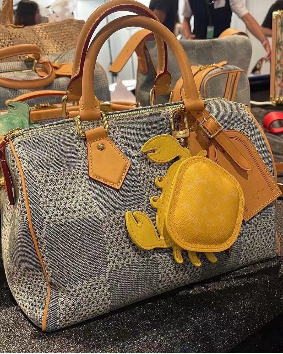 LOUIS VUITTON Canvas Logo Bag Charm Keychain