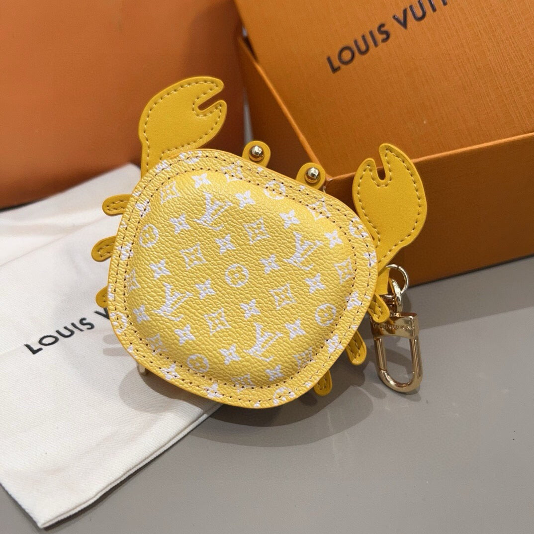 LOUIS VUITTON Canvas Logo Bag Charm Keychain