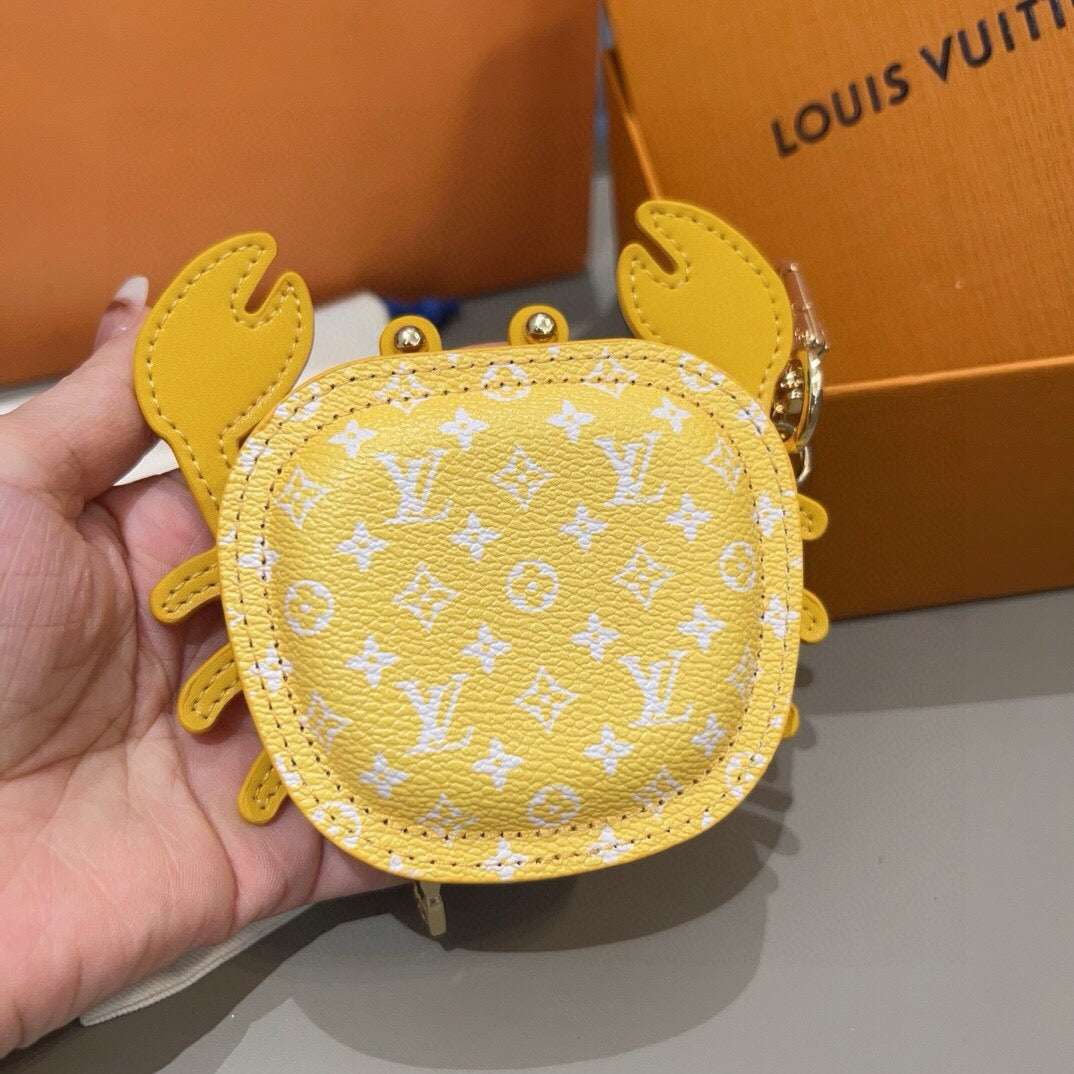 LOUIS VUITTON Canvas Logo Bag Charm Keychain