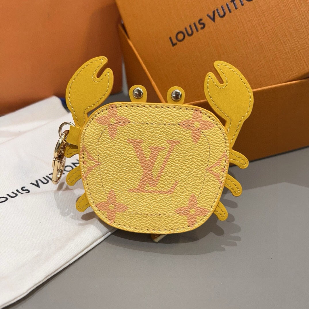 LOUIS VUITTON Canvas Logo Bag Charm Keychain
