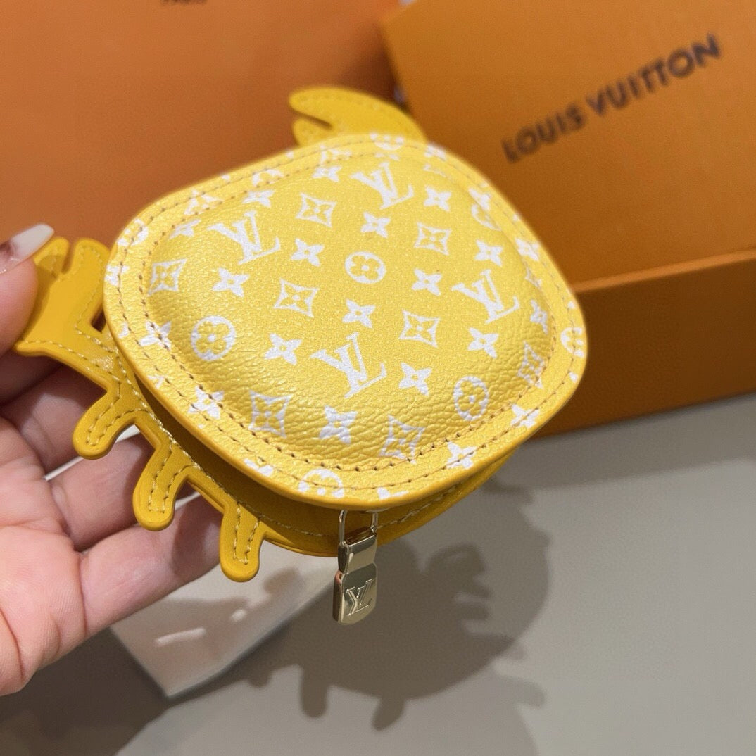 LOUIS VUITTON Canvas Logo Bag Charm Keychain