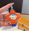 LOUIS VUITTON Metal Logo Bag Charm Keychain