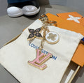 LOUIS VUITTON Canvas Flower Bag Charm Keychain
