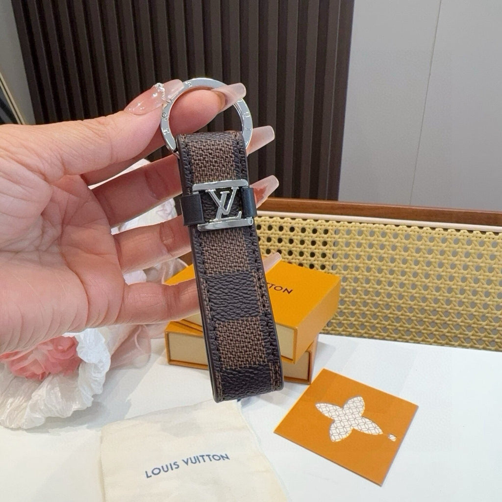 LOUIS VUITTON Logo Bag Charm Keychain