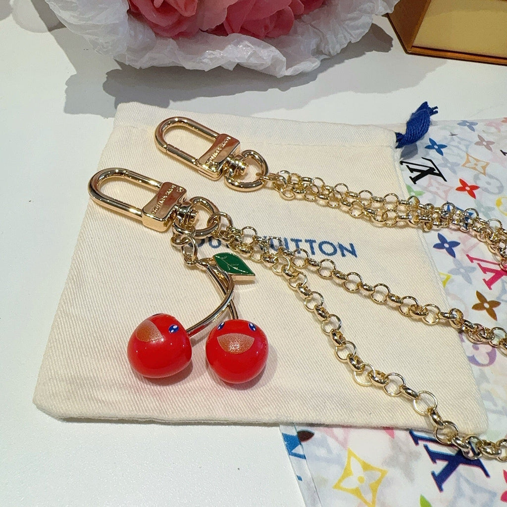 LOUIS VUITTON Logo Bag Charm Keychain