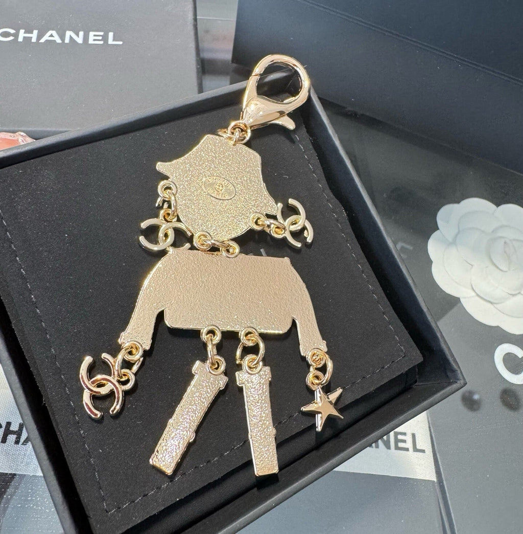 CHANEL Metal Bag Charm Keychain