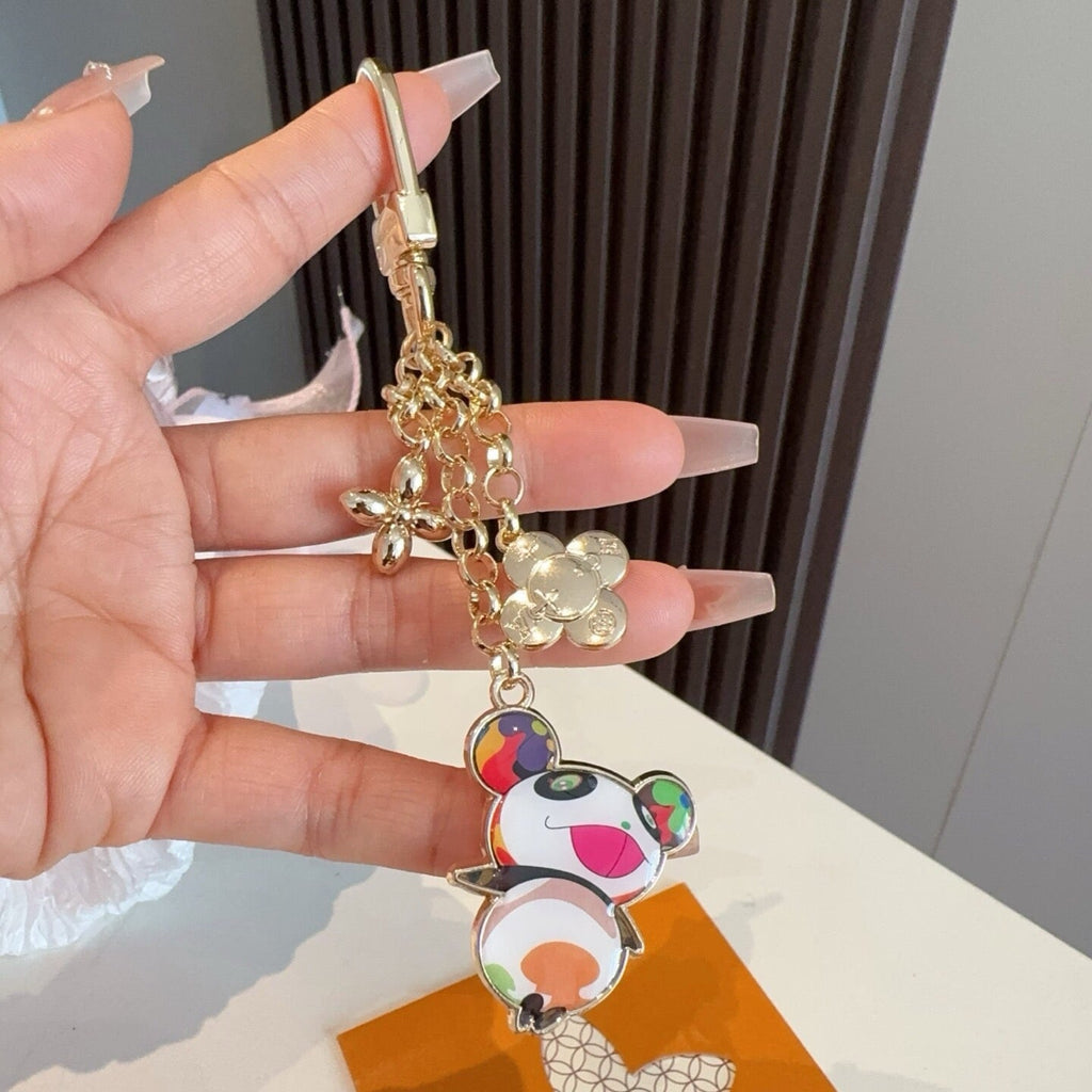 LOUIS VUITTON Brass Panda Bag Charm Keychain