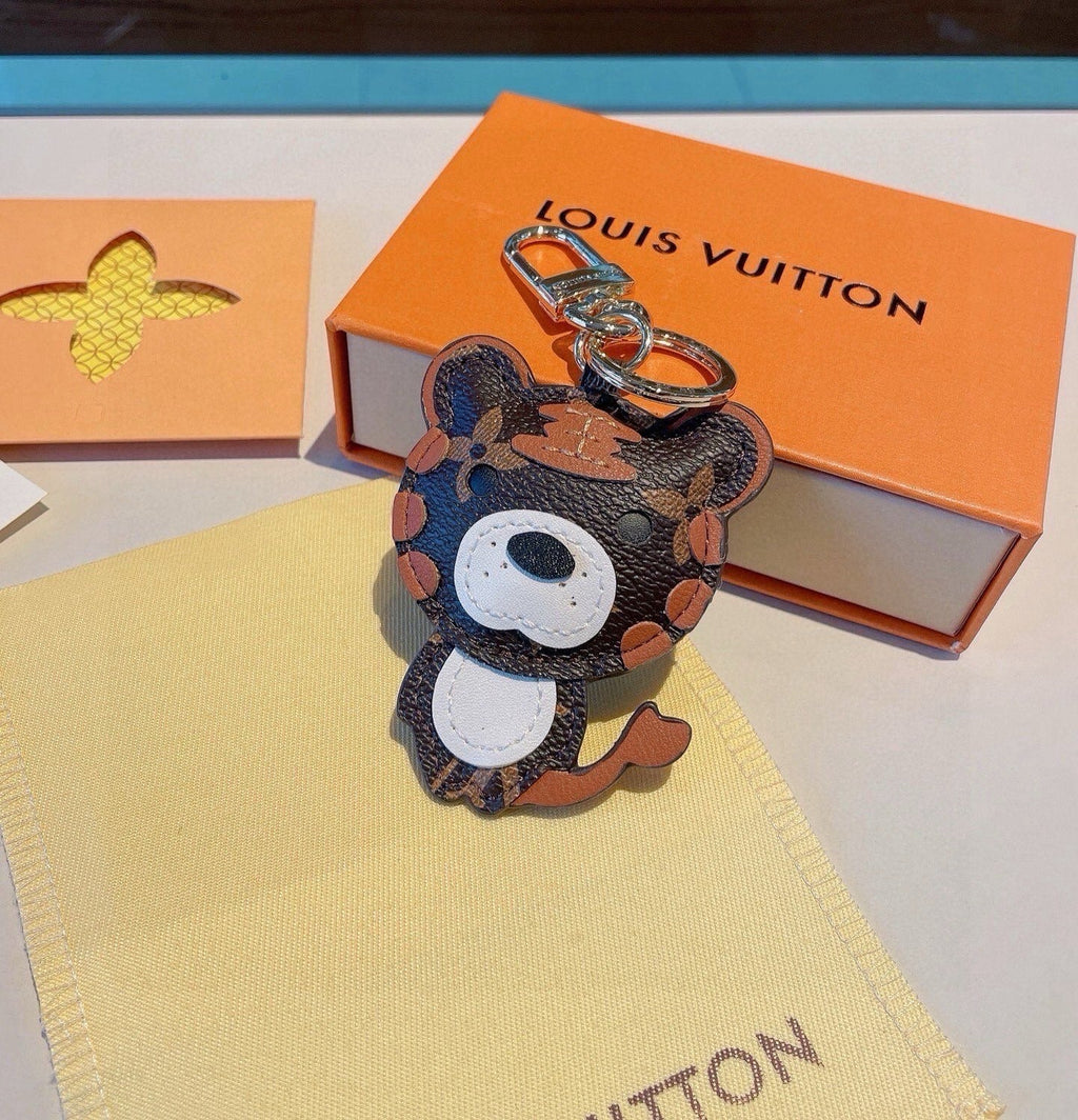 LOUIS VUITTON Metal Logo Bag Charm Keychain
