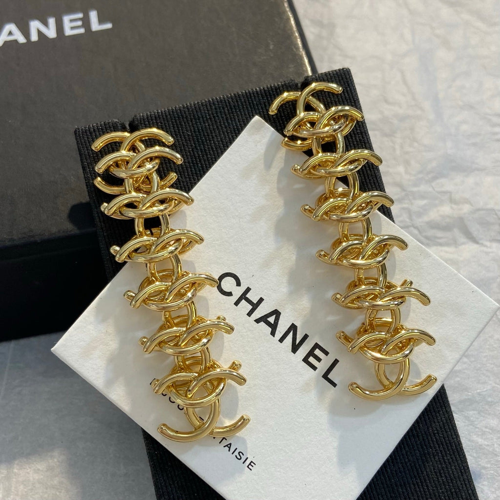 CHANEL Gold-Tone Earrings