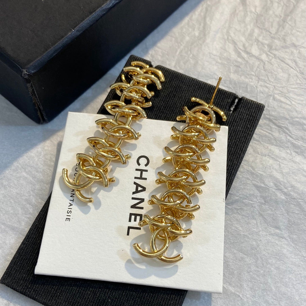 CHANEL Gold-Tone Earrings
