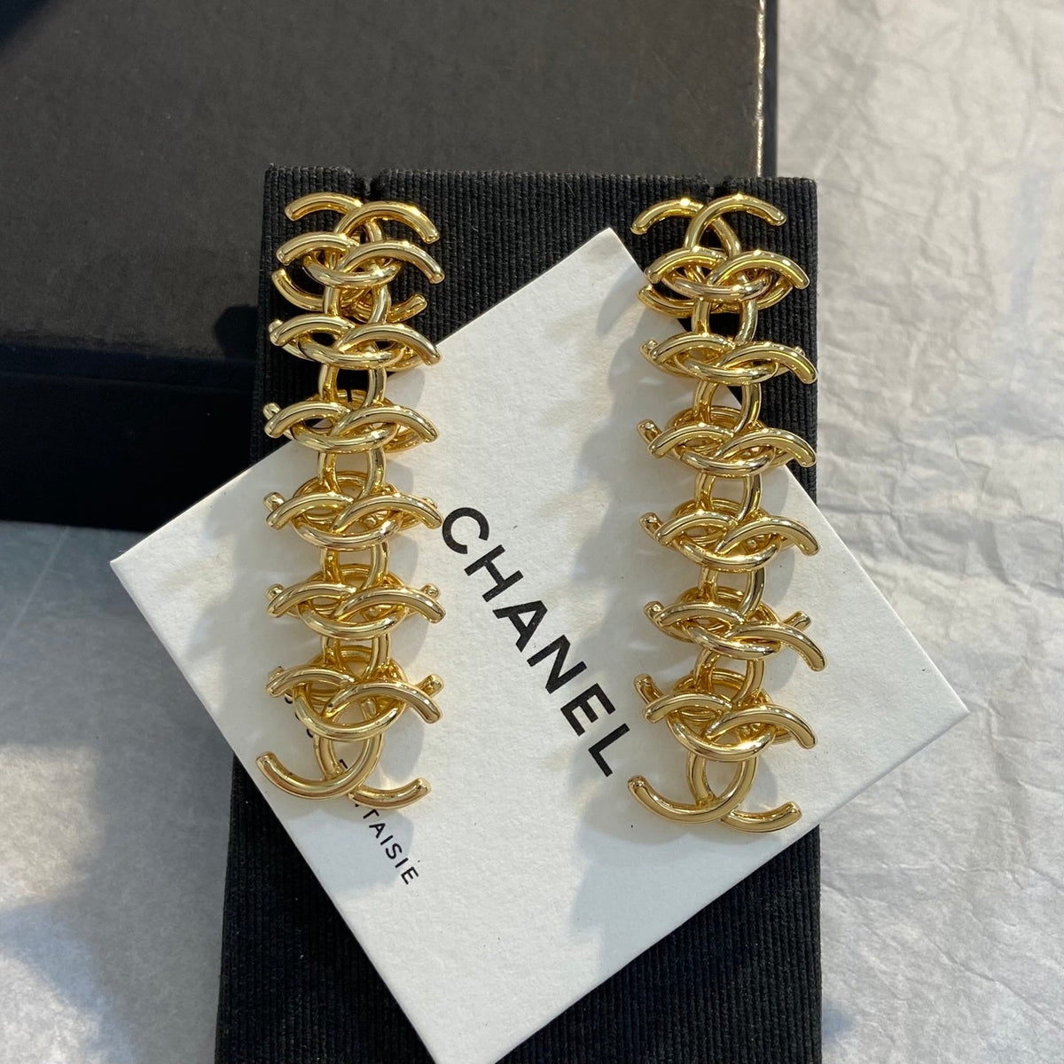 CHANEL Gold-Tone Earrings