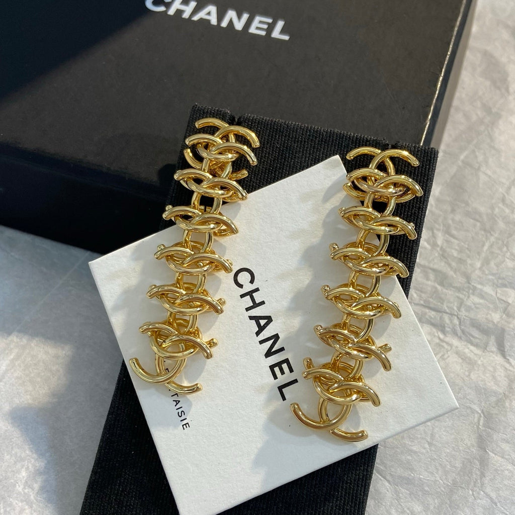 CHANEL Gold-Tone Earrings