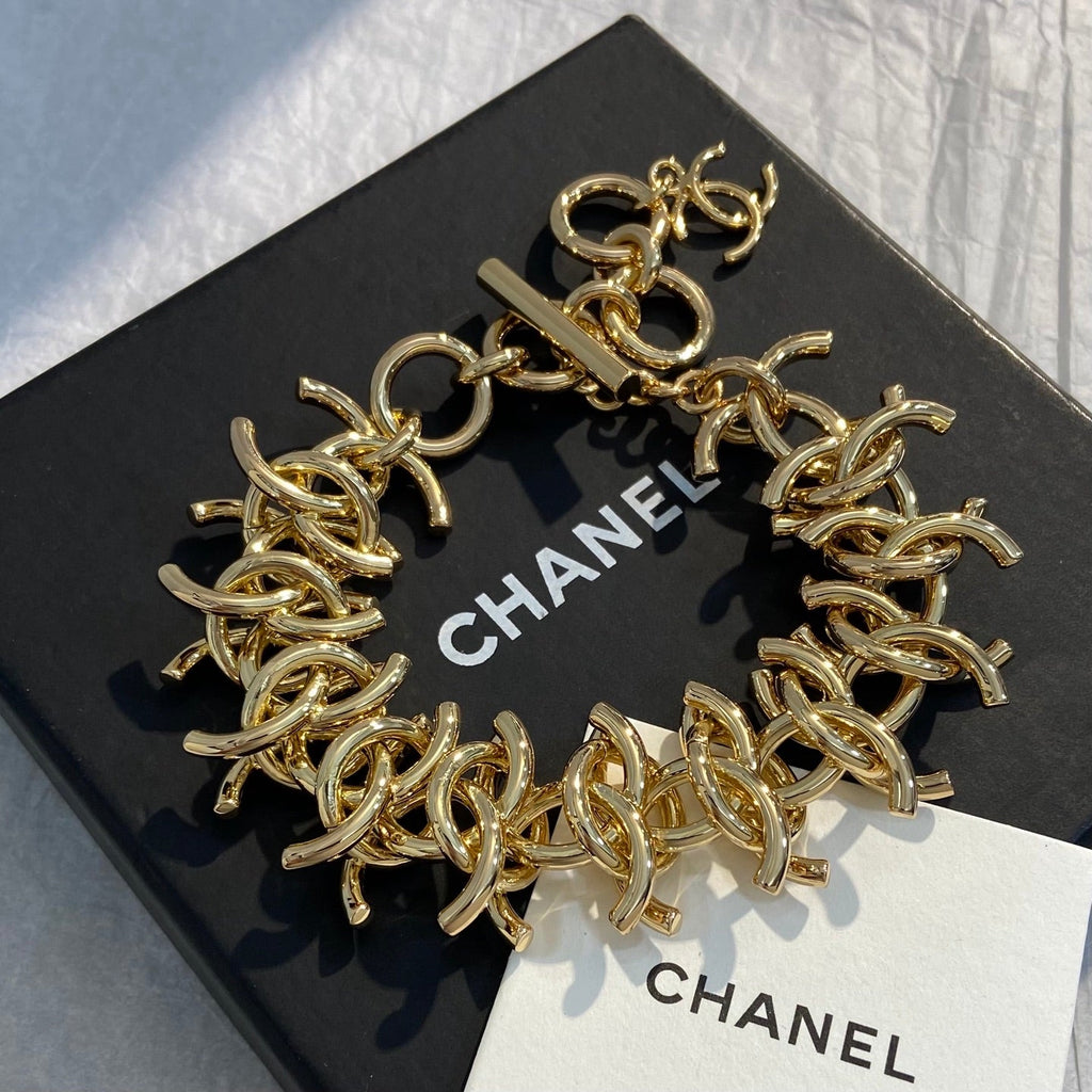 CHANEL Gold-Tone Bracelet