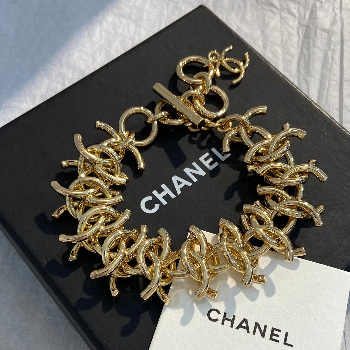 CHANEL Gold-Tone Bracelet