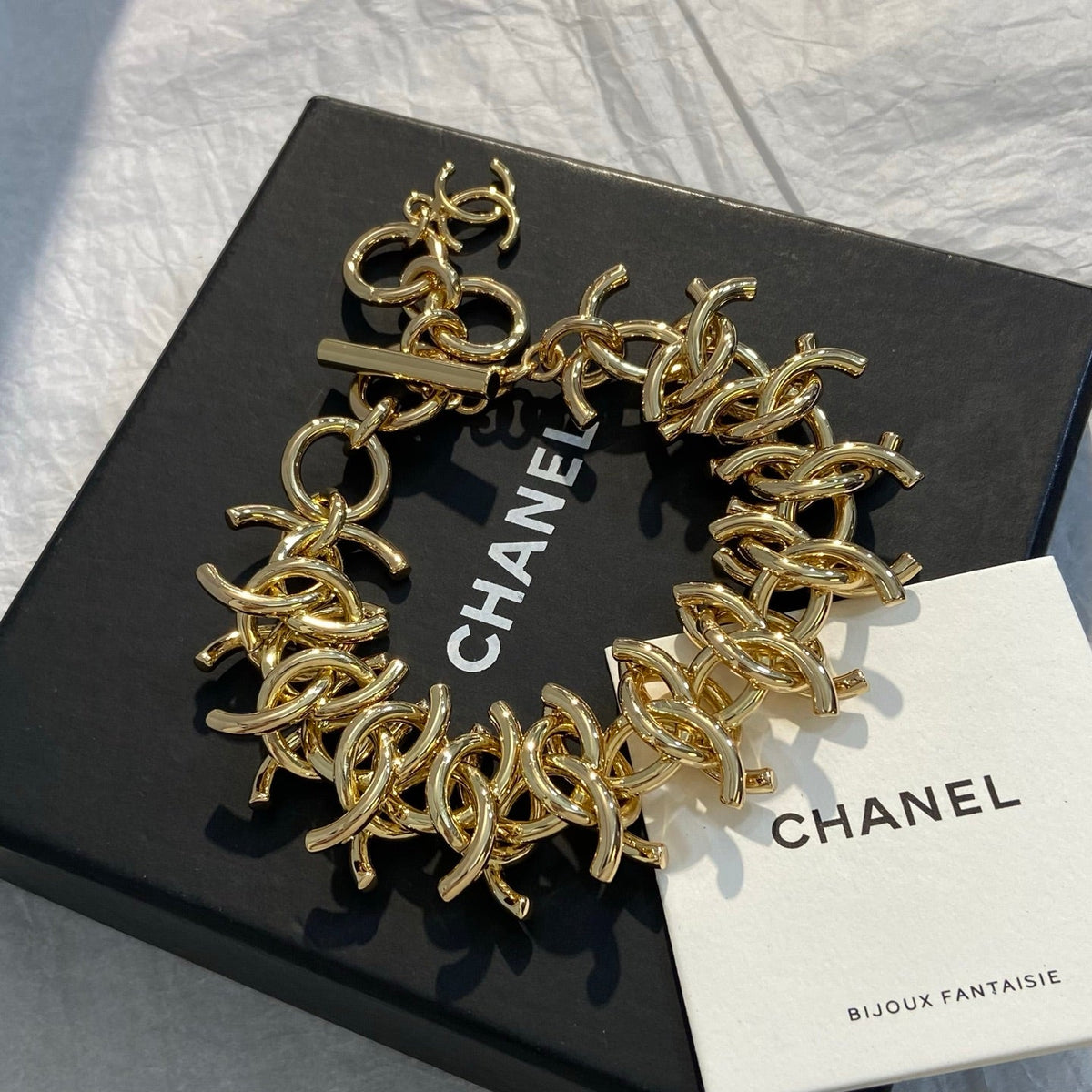 CHANEL Gold-Tone Bracelet