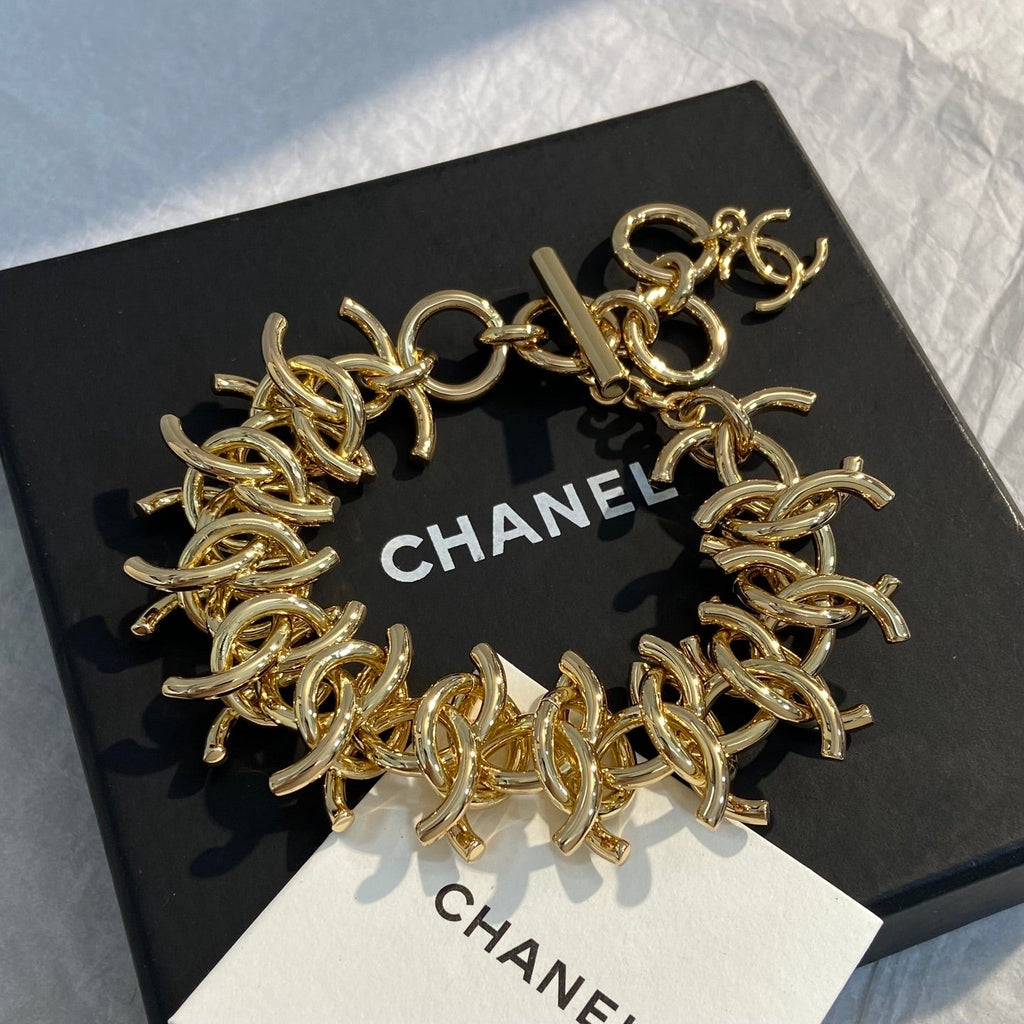 CHANEL Gold-Tone Bracelet