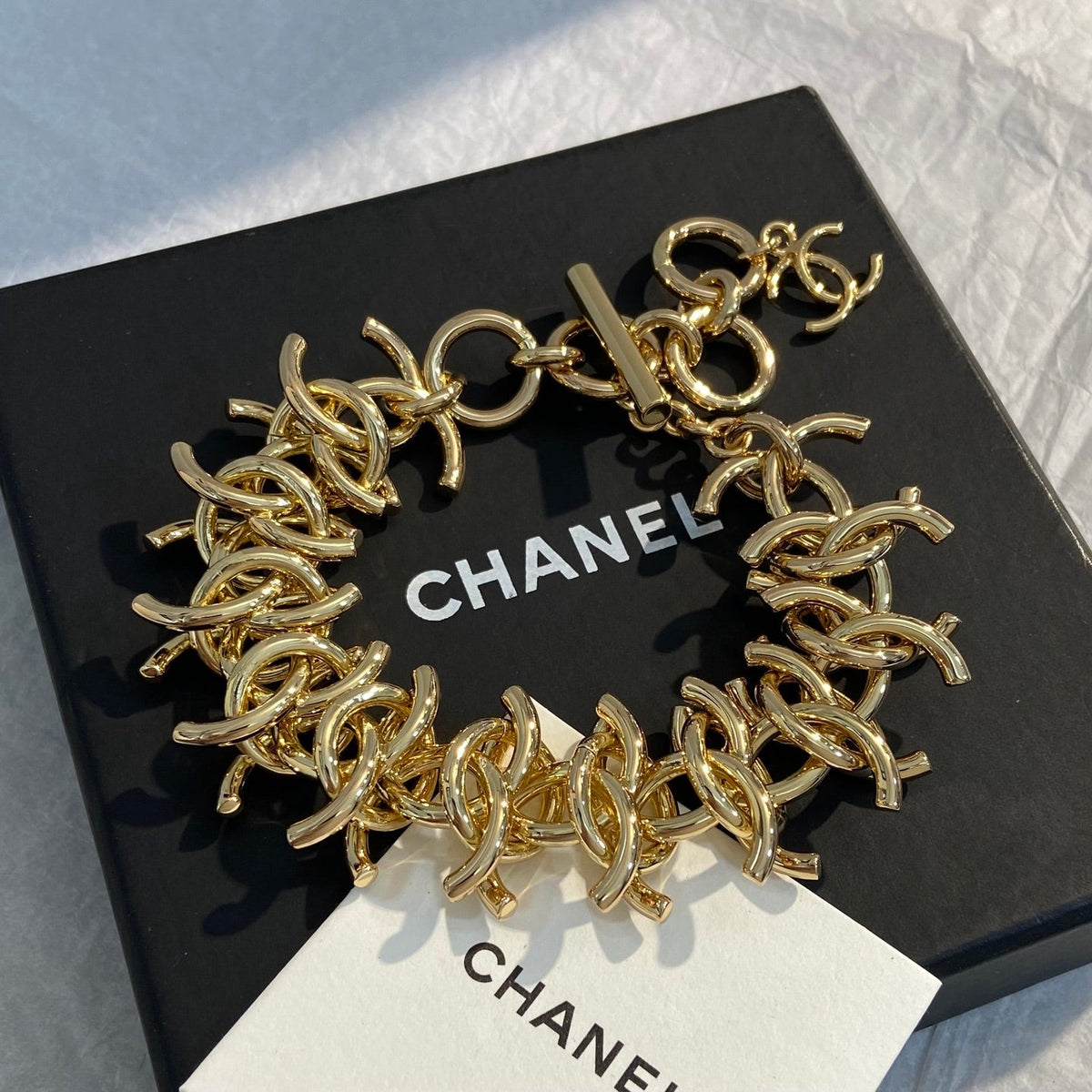 CHANEL Gold-Tone Bracelet