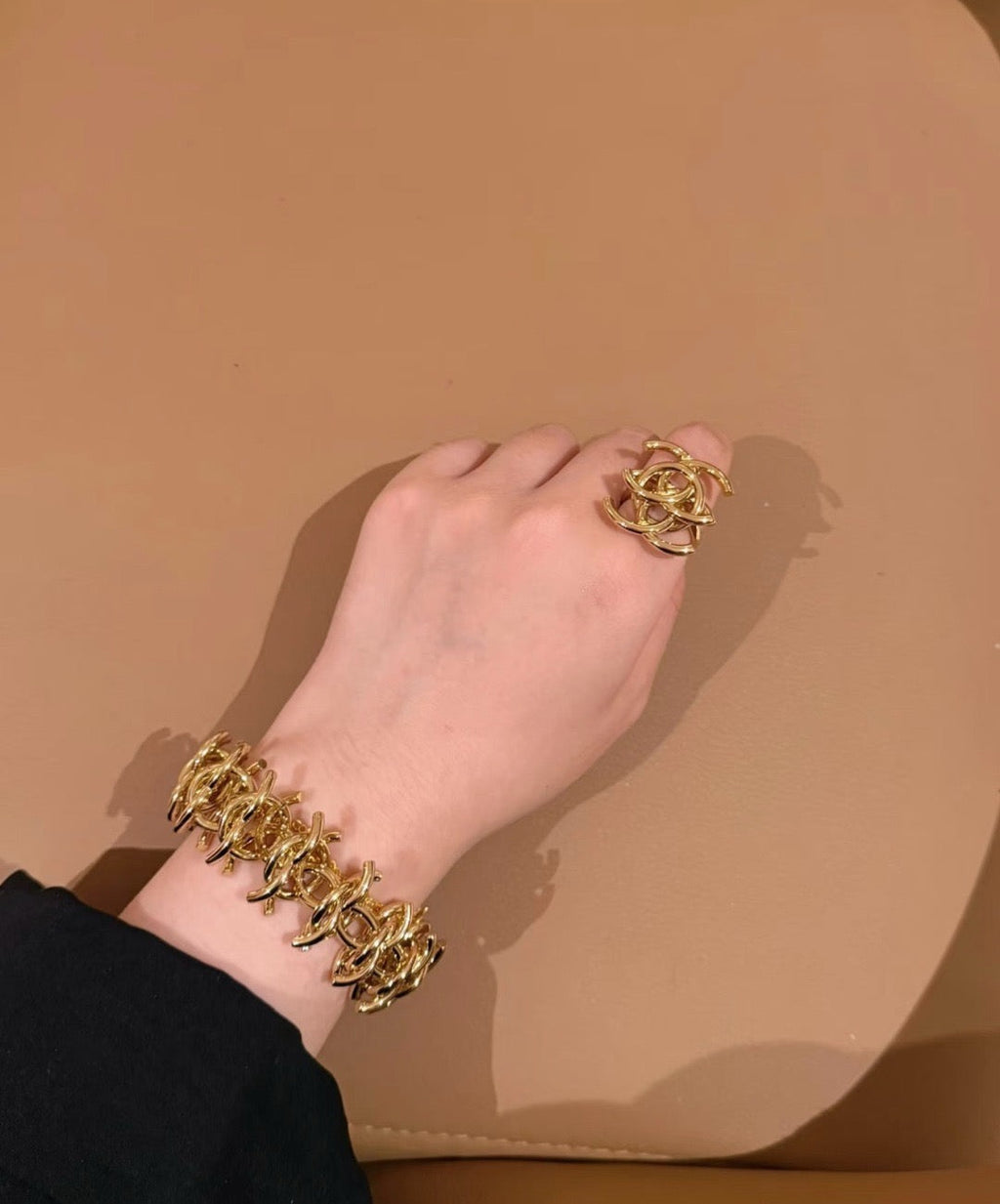 CHANEL Gold-Tone Bracelet