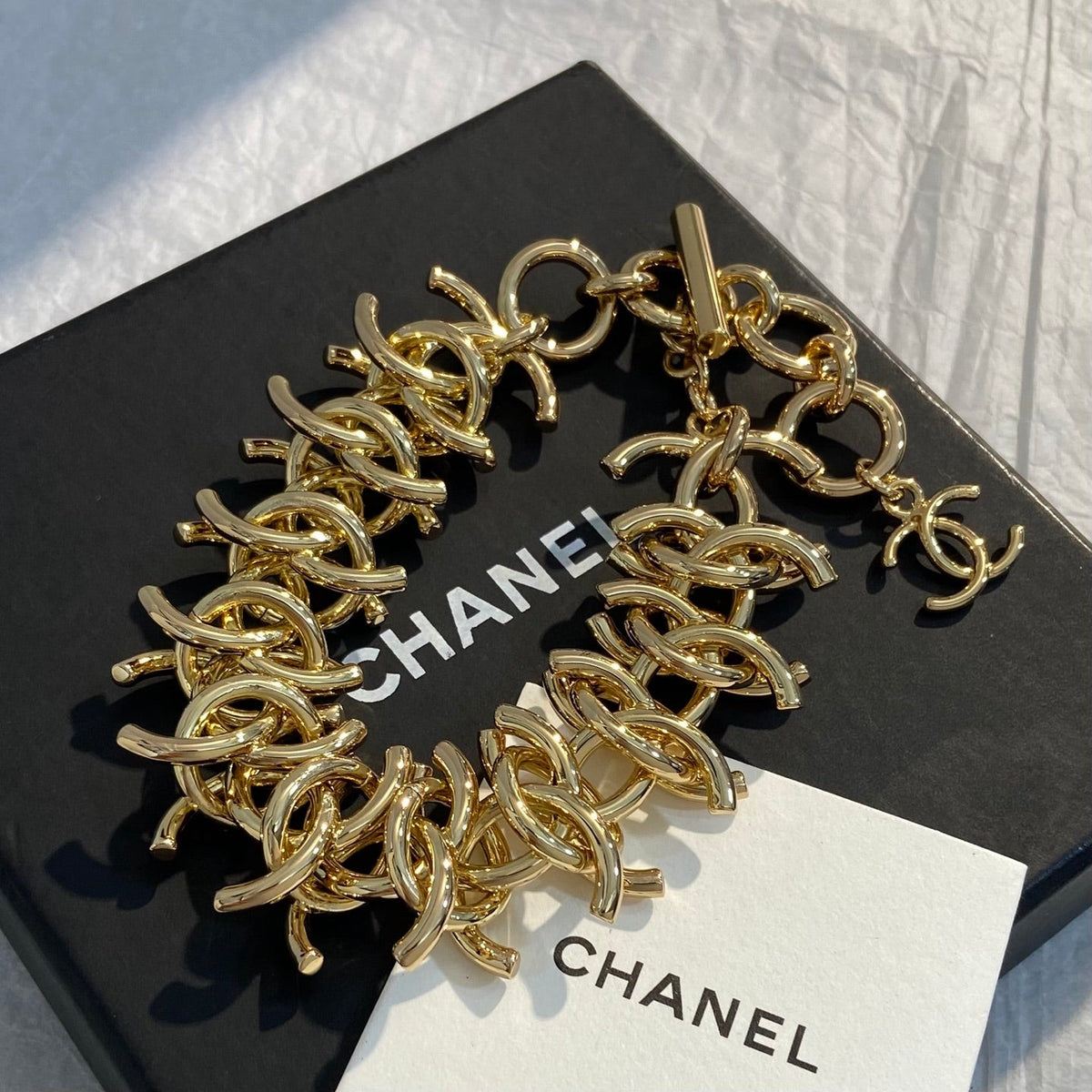 CHANEL Gold-Tone Bracelet