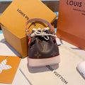 LOUIS VUITTON M00818 Leather Canvas Mini Bag Bag Charm