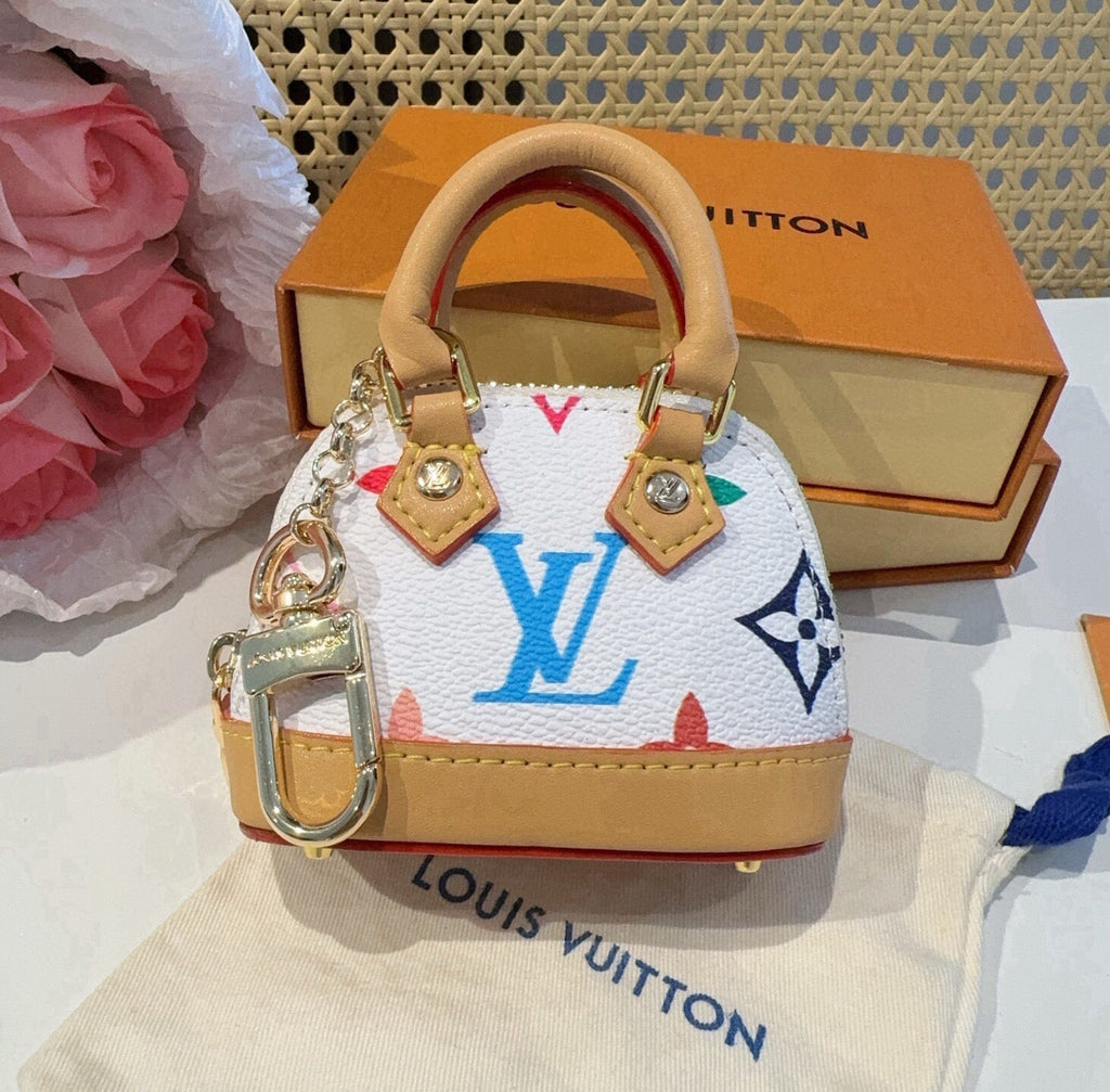 LOUIS VUITTON Canvas Metal Mini Bag Bag Charm