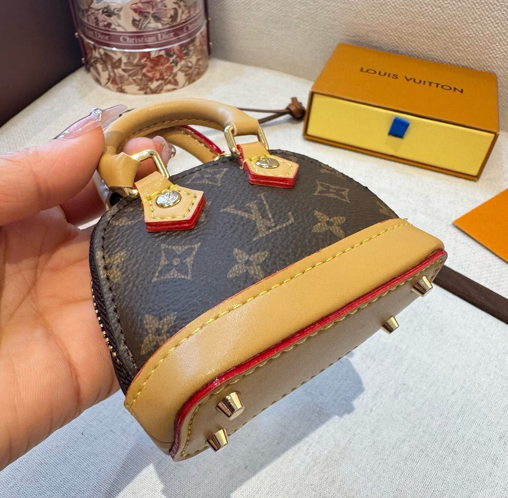 LOUIS VUITTON Canvas Metal Mini Bag Bag Charm