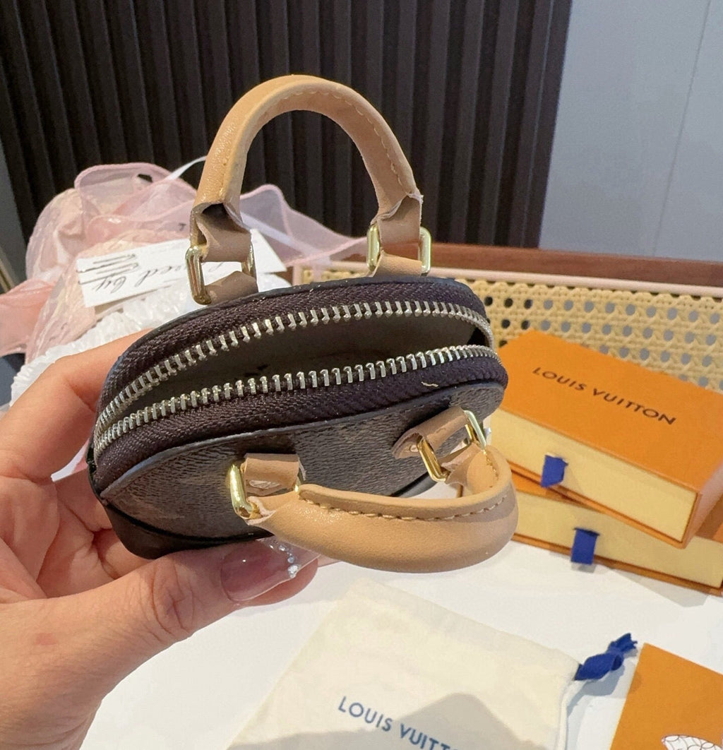 LOUIS VUITTON Canvas Metal Mini Bag Bag Charm