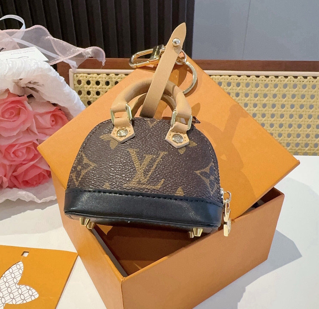 LOUIS VUITTON Canvas Metal Mini Bag Bag Charm