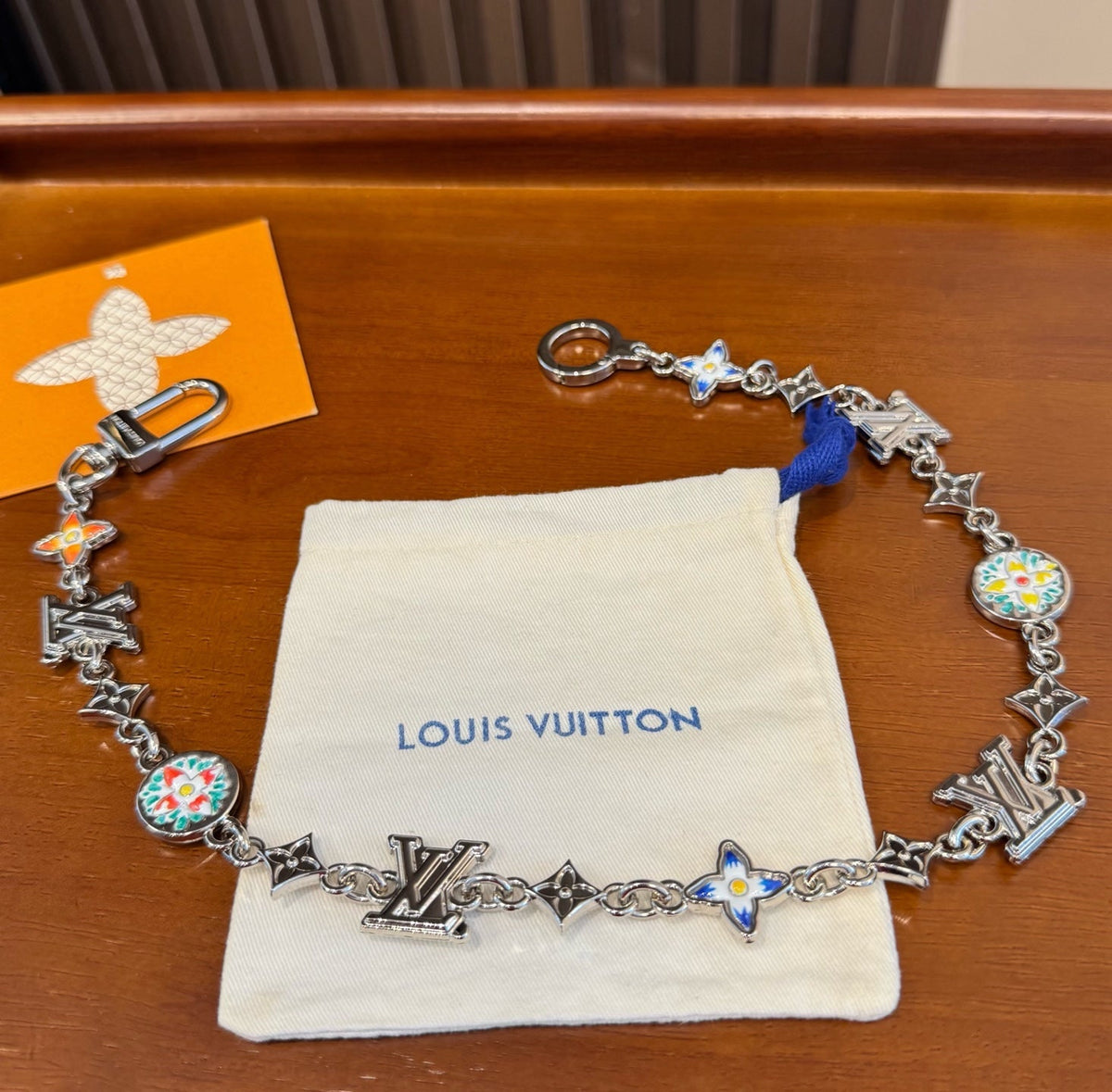 LOUIS VUITTON Metal Bag Charm Keychain